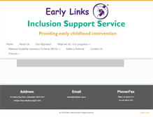 Tablet Screenshot of earlylinks.org.au